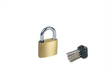 מנעול פליז עם מפתחות מחשב